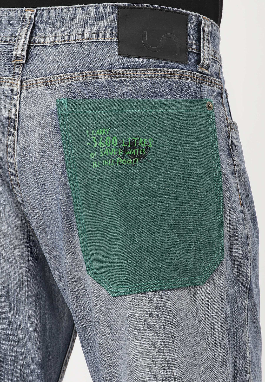 Dark Indigo Mid Rise Straight Jeans