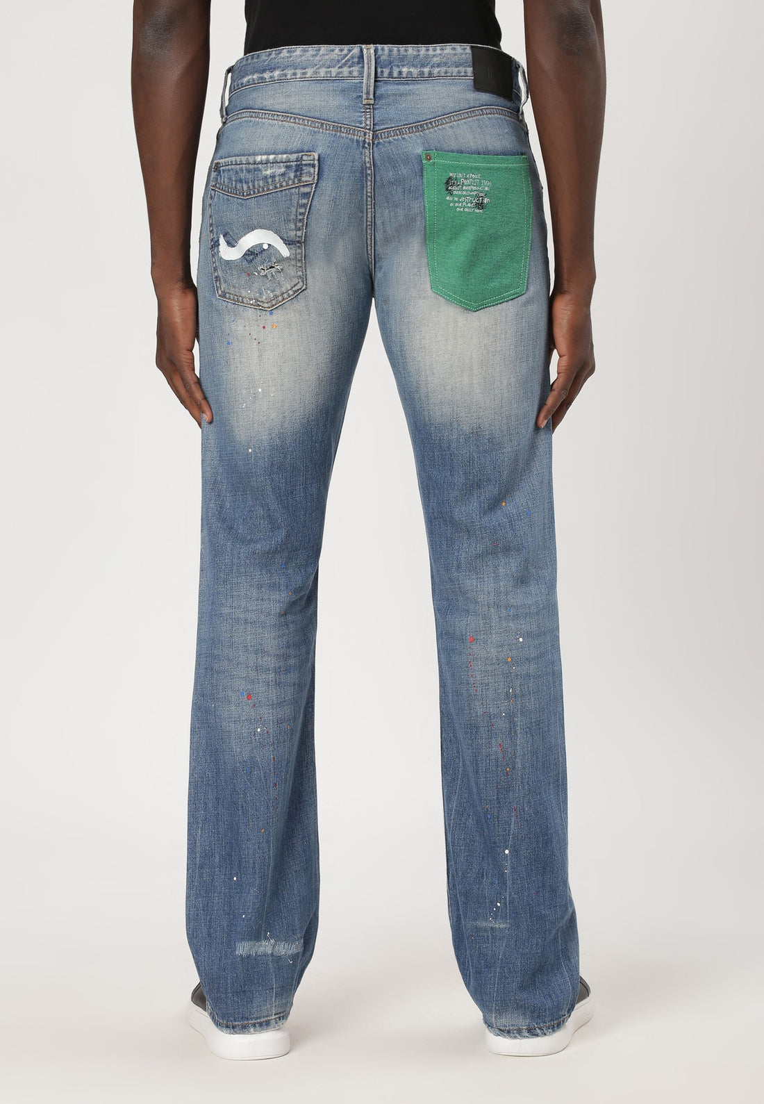 Mid Indigo Mid Rise Straight Jeans