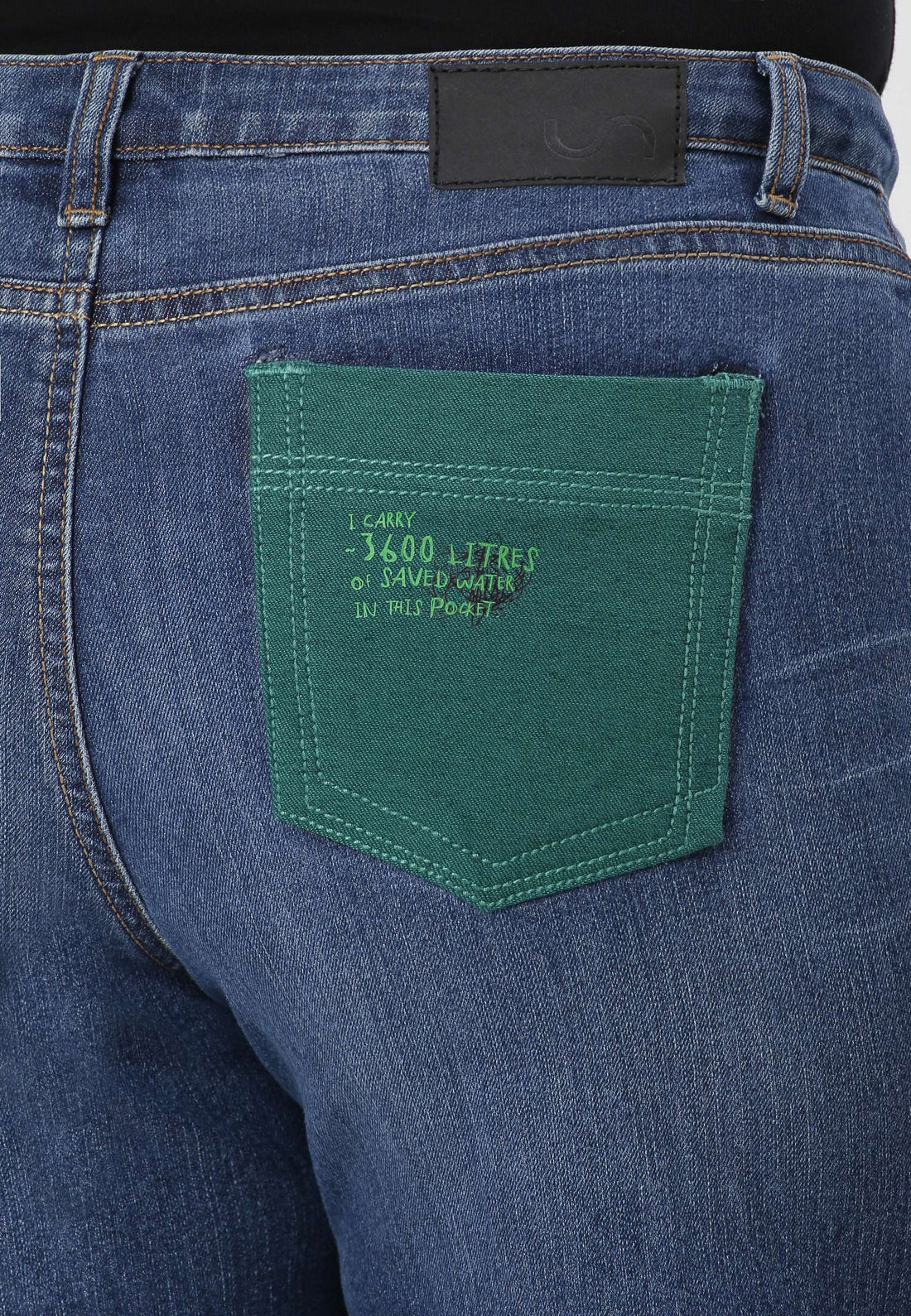 UnWaste Pledge | Dark Indigo Mid Rise Straight Shorts | Un-Size 34