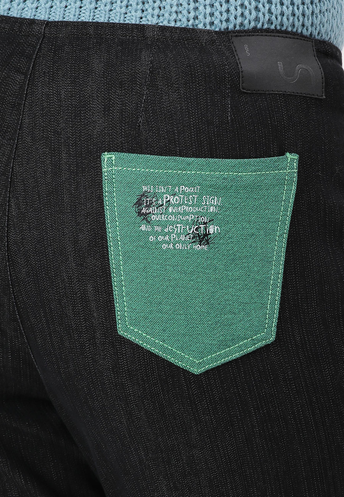 Black High Rise Straight Jeans