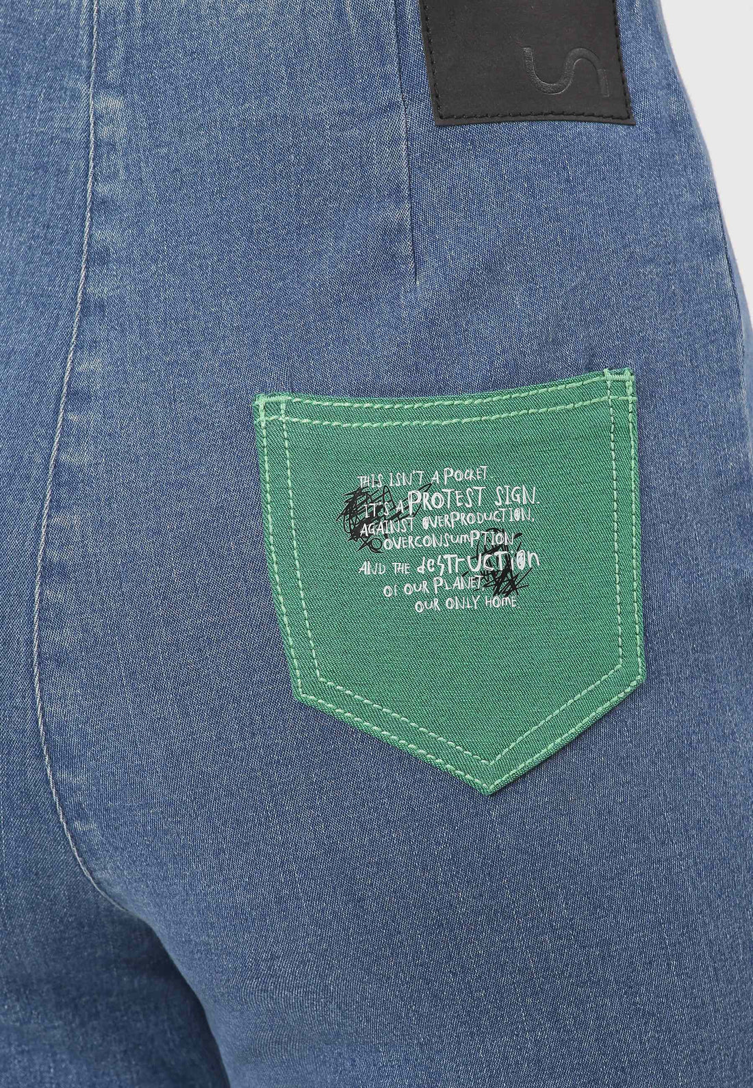 Mid Indigo High Rise Straight Jeans