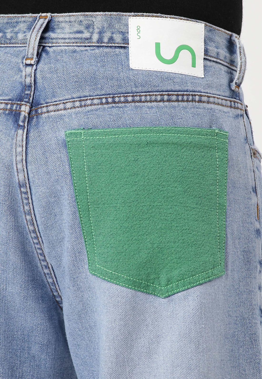 Light Indigo High Rise Straight Jeans