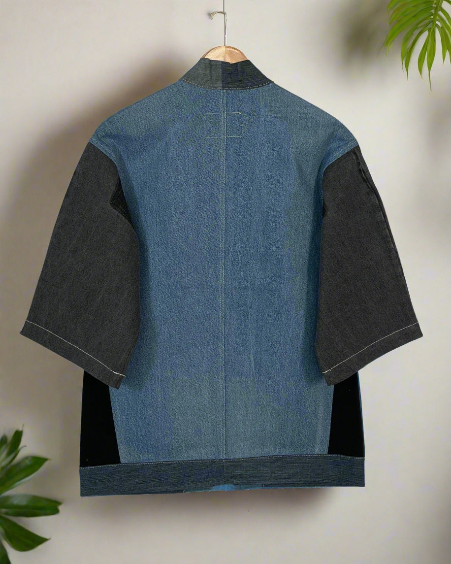 Ink & Slate | K129 | Upcycled Denim Kimono Jacket