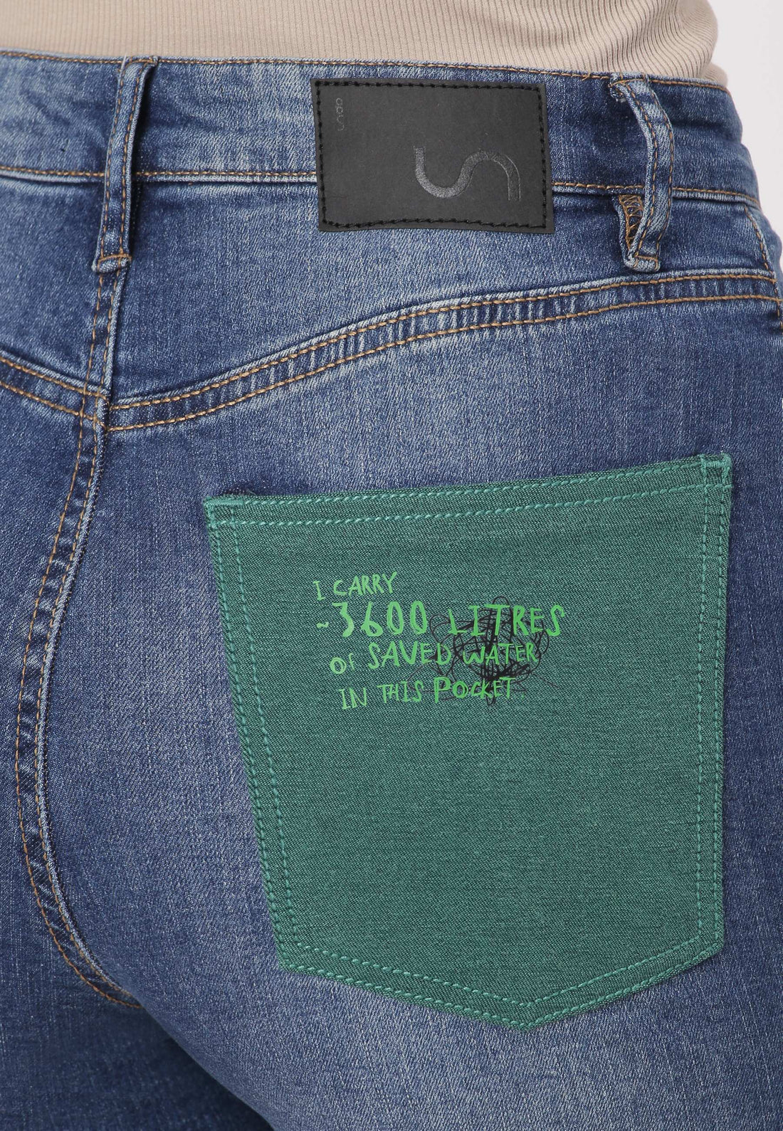 UnWaste Pledge | Dark Indigo High Rise Straight Shorts | Un-Size 27