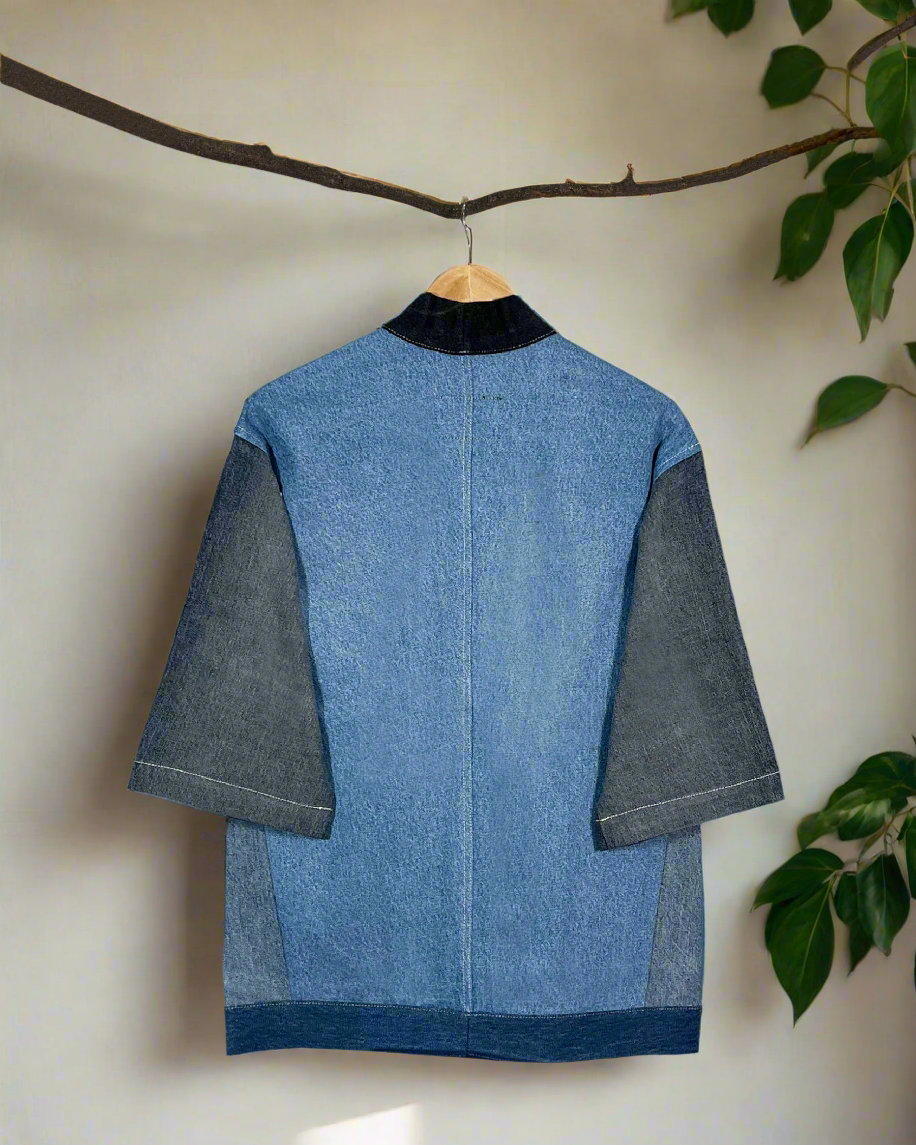 Sea & Sky | Upcycled Denim Kimono Jacket (collection listing)