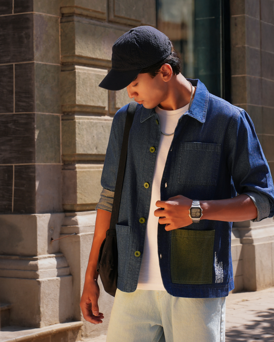 Dark Indigo Full-Sleeved Shacket | Lightweight Denim