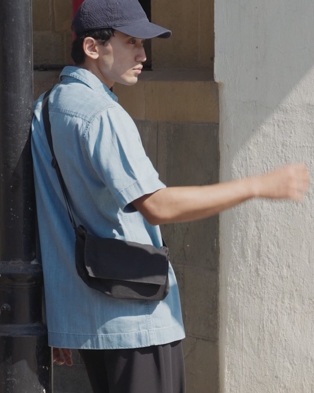 Light Indigo Half-Sleeved Shirt | Lightweight Denim thumbnail 3