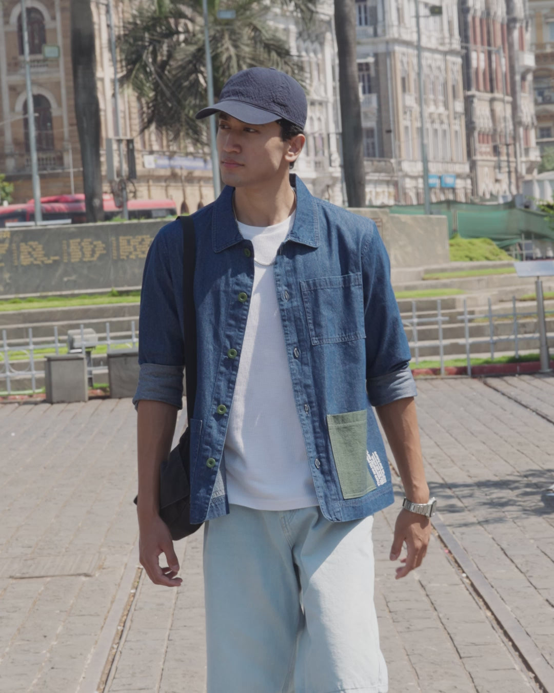 Dark Indigo Full-Sleeved Shacket | Lightweight Denim thumbnail 3